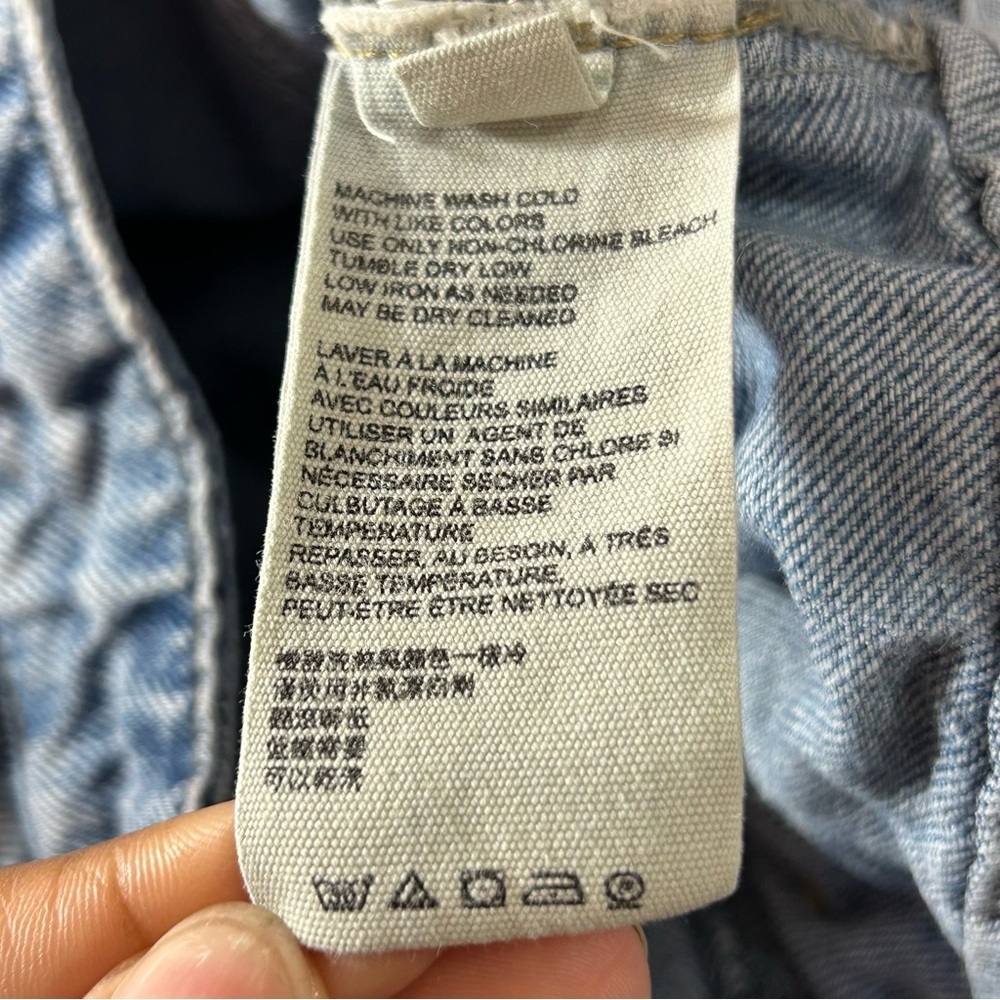 We The Free Elisa Denim Jean Pencil Skirt Back Slit Blue Size 0 - Picture 5 of 8